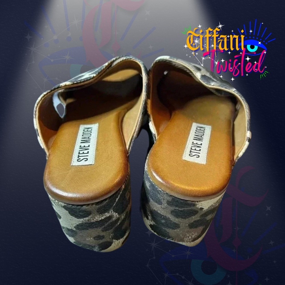 🖤 Steve Madden Leopard Print Platform Wedges | Size 36 | Wild & Chic - Picture 3 of 6
